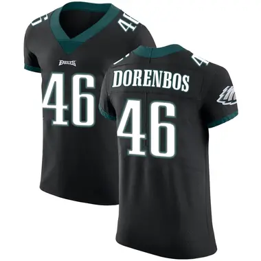 Jon Dorenbos Men's Elite Black Philadelphia Eagles Alternate Vapor Untouchable Jersey