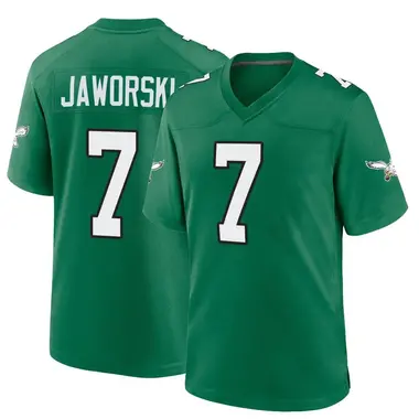 Ron Jaworski Youth Game Green Philadelphia Eagles Kelly Alternate Jersey